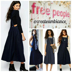 Free People denim overall dress